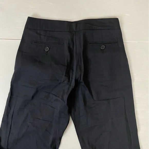 Emporio Armani Navy Trouser Pants With Black Ribbon Stripes Size US 6 FR 38 - Picture 9 of 11